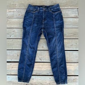 Judy Blue Skinny 16W non distressed denim, front seam.